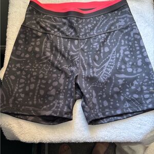 Puma Black and Pink Patterned Women's Bike Shorts
